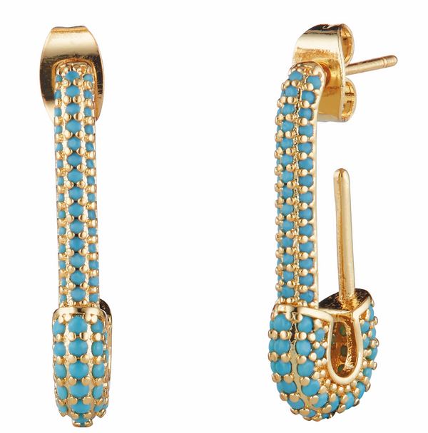 Crystal Haze Pin Up Earring - Mykonos Blue