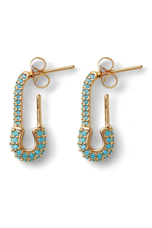 crystal haze Pin up Earring - Mykonos blue