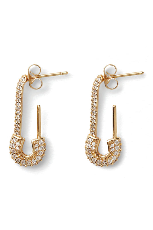 crystal haze Pin up earrings - Clear