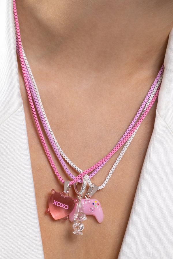 Crystal Haze Plastalina Chain - Candy Pink