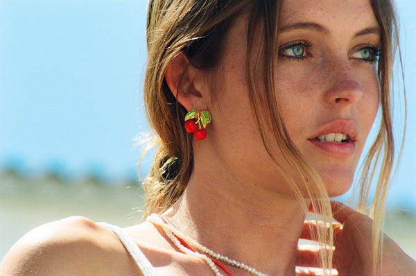 Crystal Haze Pop The Cherry Earrings