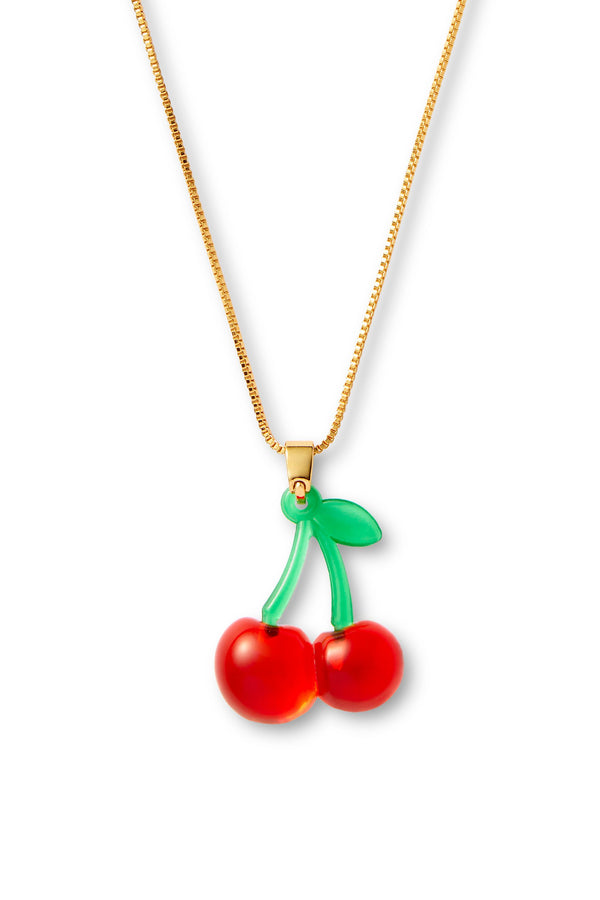 crystal haze Pop the Cherry necklace - Golden