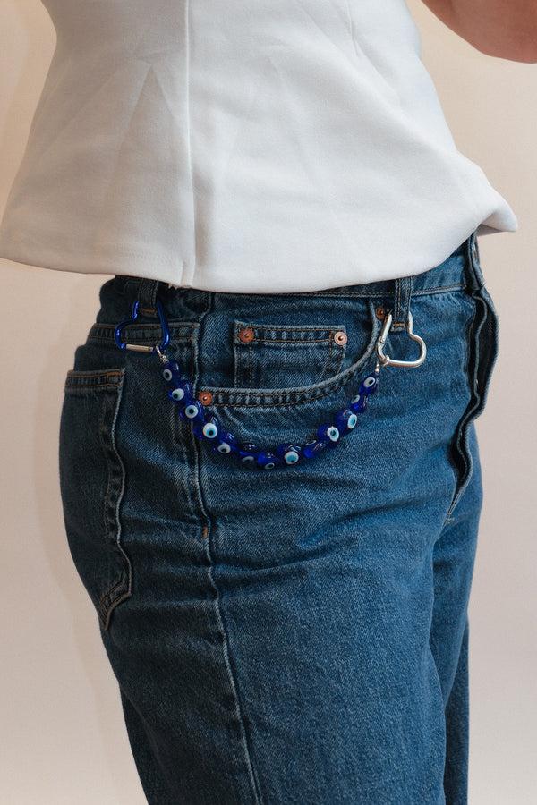 Crystal Haze Protector On The Go Bag Chain - Blue