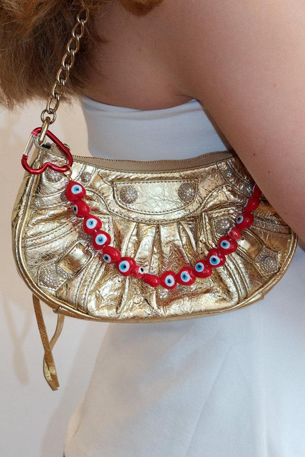 Crystal Haze Protector On The Go Bag Chain - Red