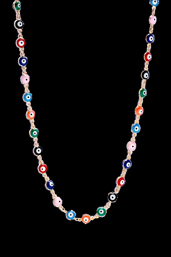 crystal haze Rainbow Evil Eye Necklace