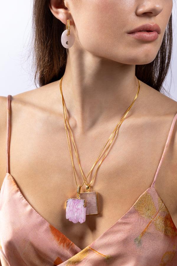 Crystal Haze Rose Quartz - Classic Connector