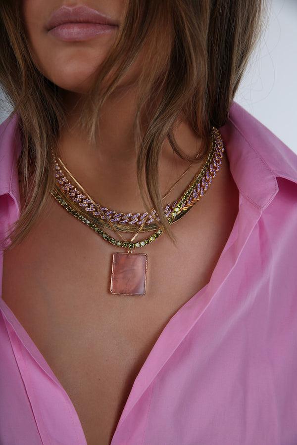 Crystal Haze Rose Quartz - Classic Connector