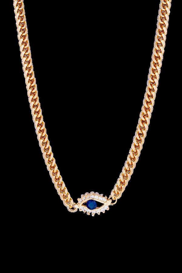crystal haze See No Evil Necklace - Blue
