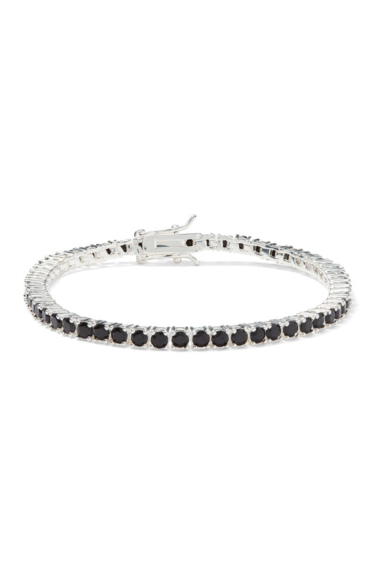 crystal haze Serena bracelet - Black - Silver plated