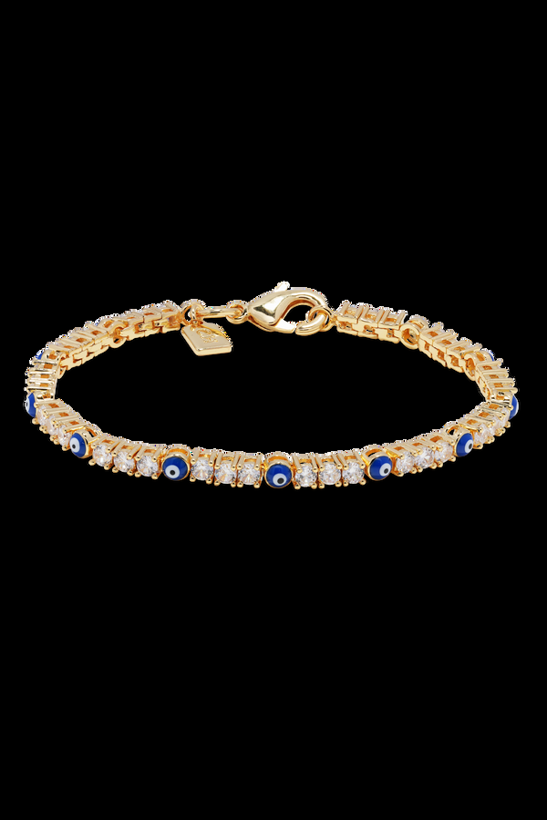 crystal haze Serena Bracelet x Evil Eye Greek Blue