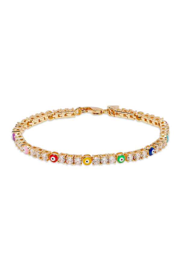 crystal haze Serena Bracelet x Evil Eye Rainbow