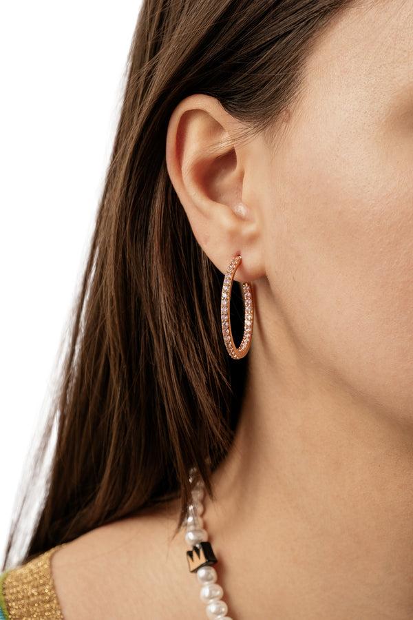 Crystal Haze Serena Hoops - Bubblegum Pink