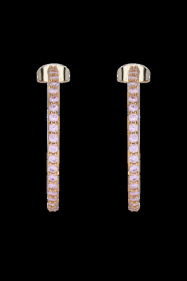 Crystal Haze Serena Hoops - Bubblegum Pink