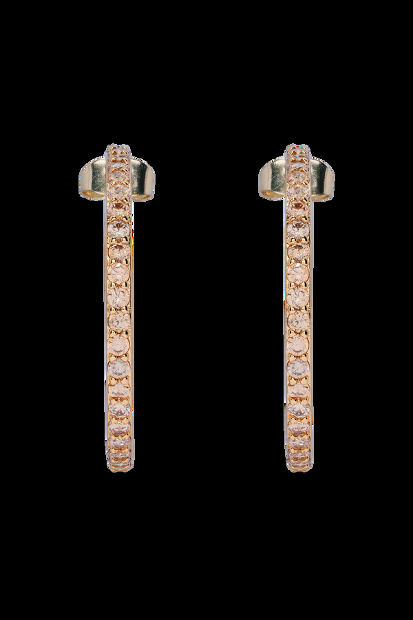 Crystal Haze Serena Hoops - Champagne