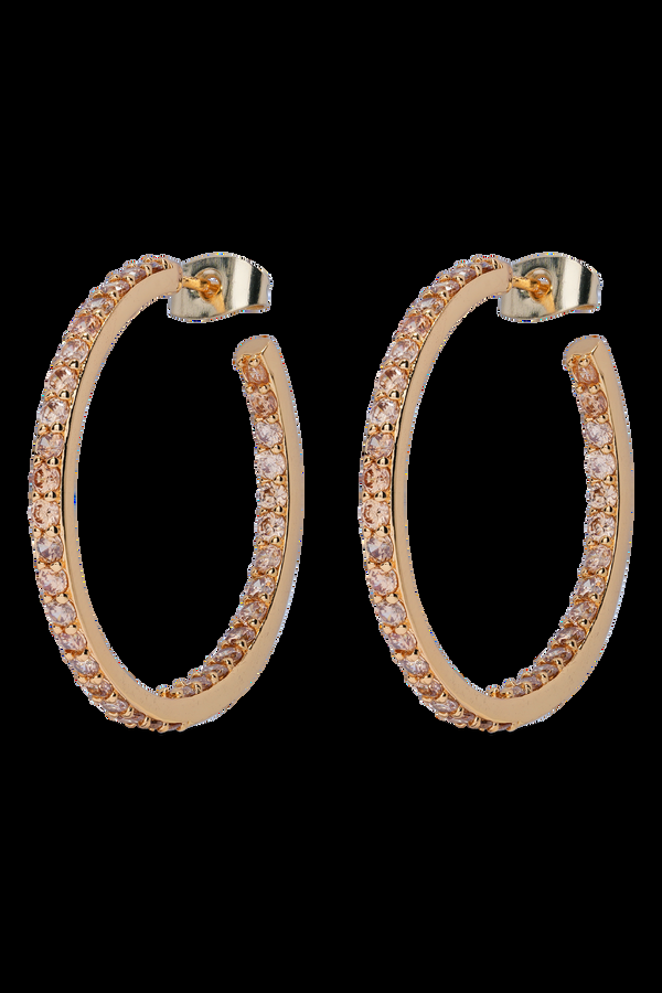 crystal haze Serena Hoops - Champagne