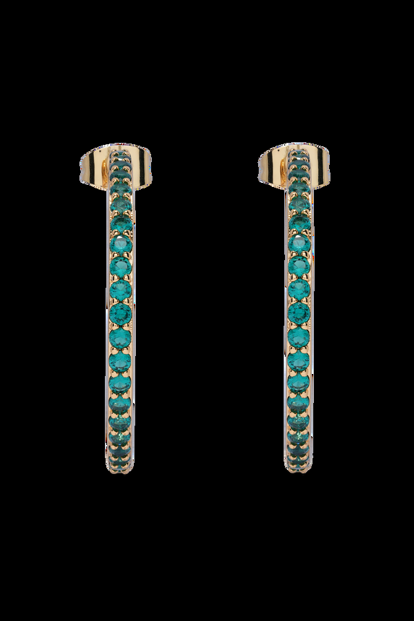 Crystal Haze Serena Hoops - Emerald