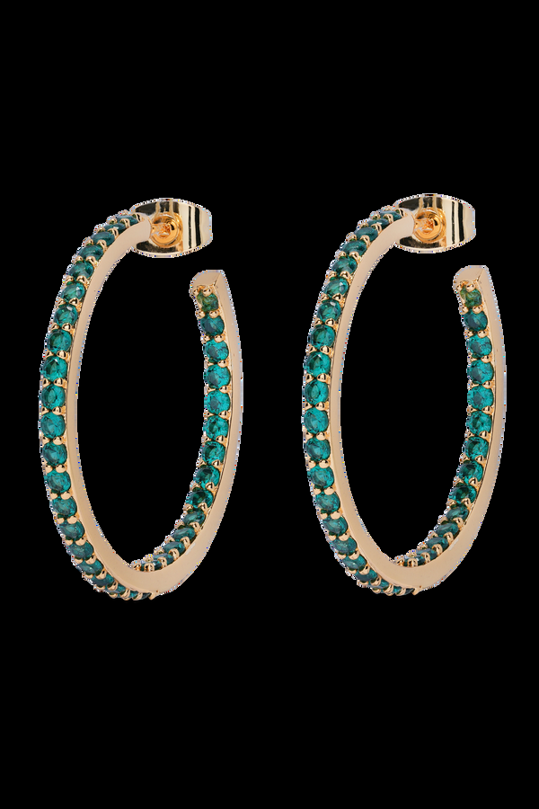crystal haze Serena Hoops - Emerald