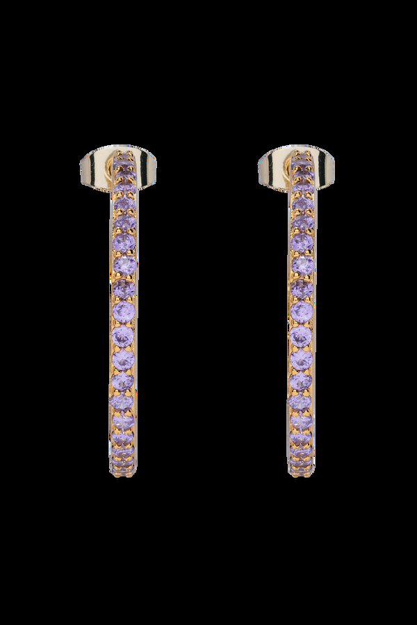 Crystal Haze Serena Hoops - Lavender
