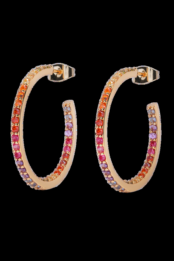Crystal Haze Serena Hoops - Rainbow