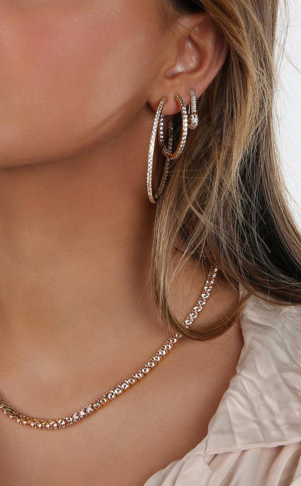 Crystal Haze Serena Necklace - Champagne