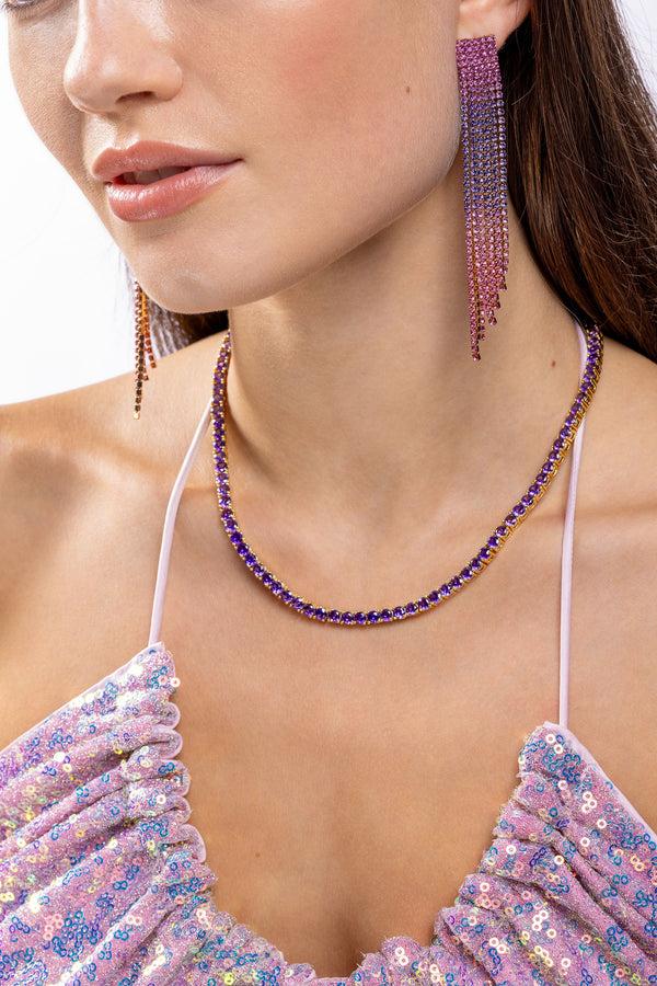 Crystal Haze Serena Necklace - Lavender