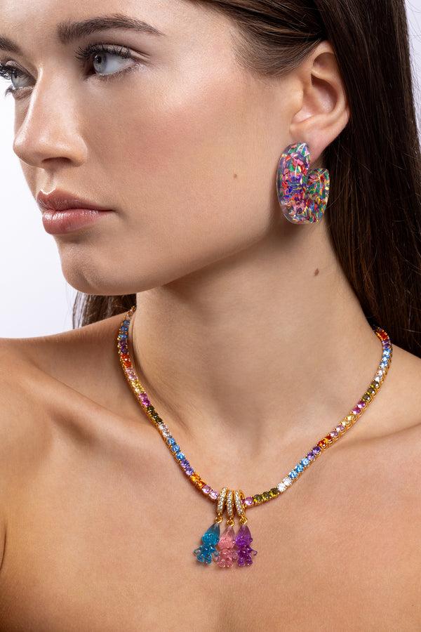 Crystal Haze Serena Necklace - Rainbow