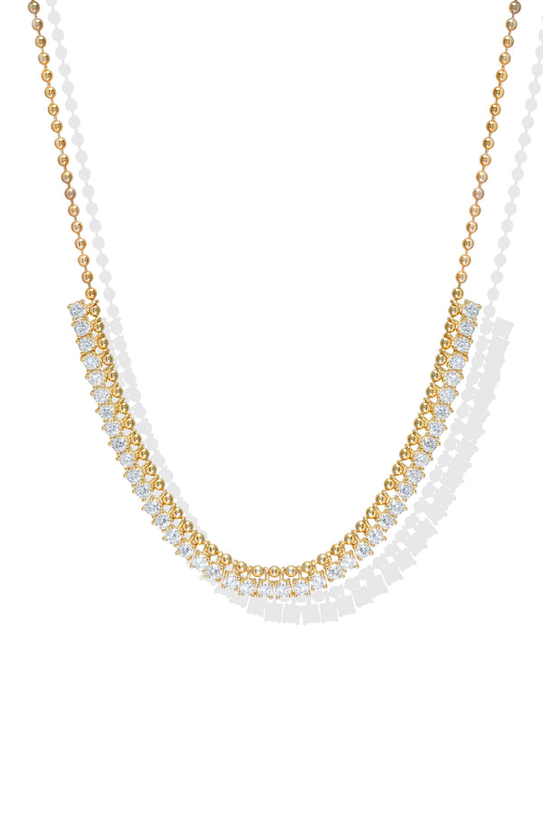 crystal haze Square Fringe Choker Necklace