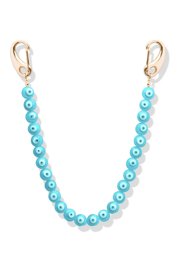 crystal haze The Evil Eye Bag Chain - Blue