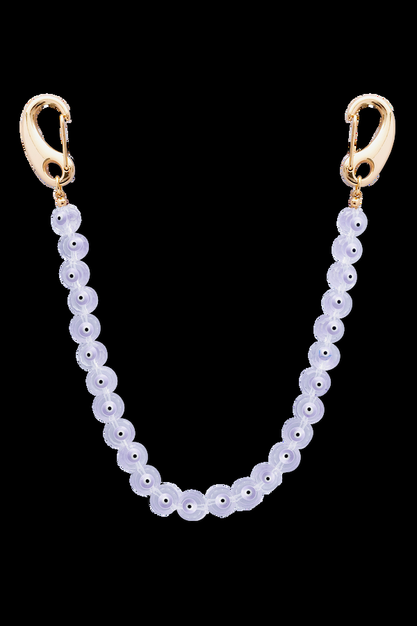 crystal haze The Evil Eye Bag Chain - Lavender