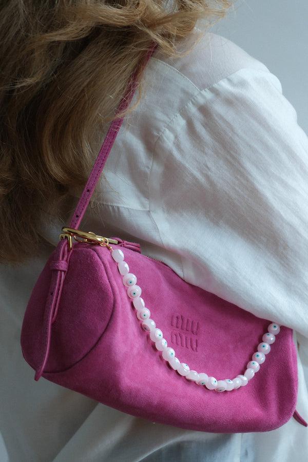 Crystal Haze The Evil Eye Bag Chain - Pink