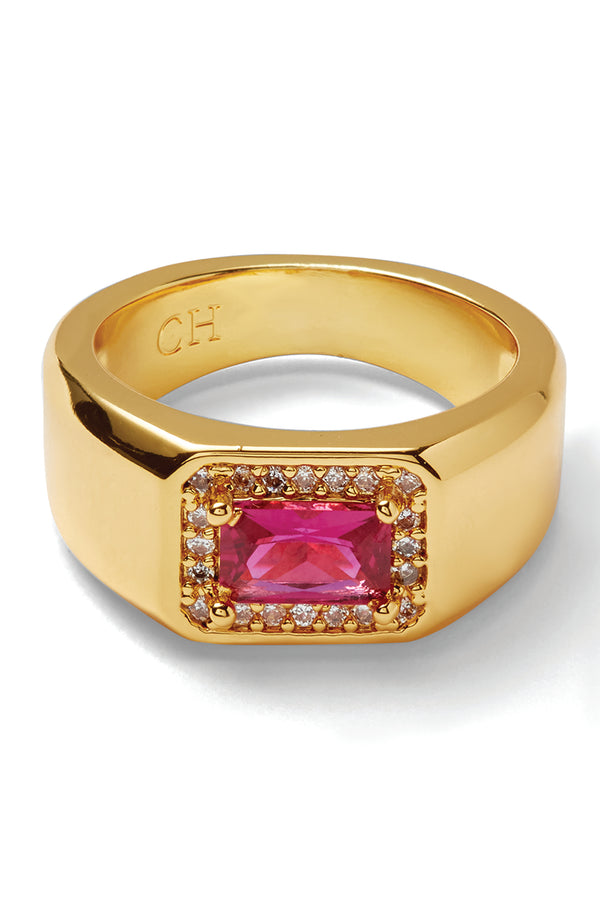 crystal haze The Lady Boss pinky ring - Sakura
