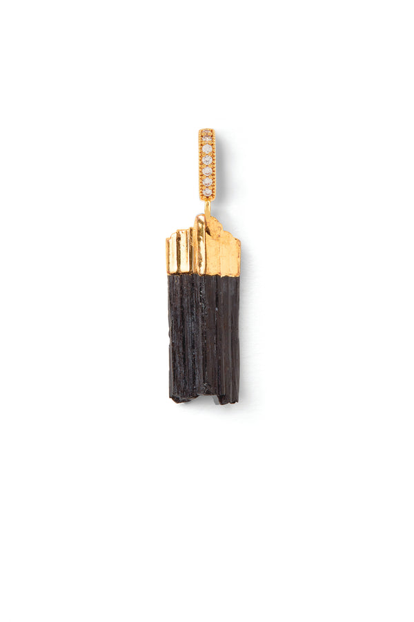 crystal haze Tourmaline - Pave connector