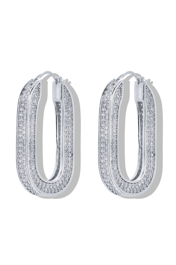 crystal haze Travel Gift Hoops - Silver