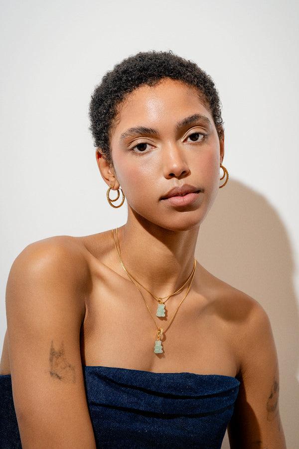 Crystal Haze Crystal Nostalgia Bear - Classic Connector - Jade