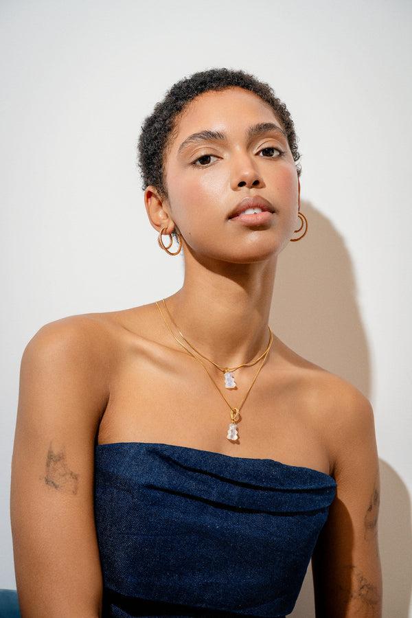 Crystal Haze Crystal Nostalgia Bear - Classic Connector - Opal