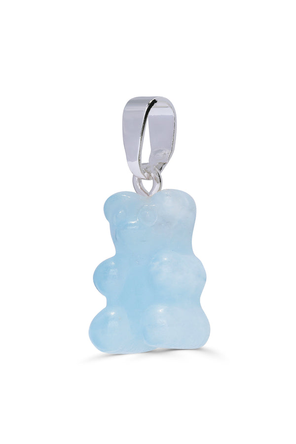Crystal Haze Crystal Nostalgia Bear - Classic Connector - Silver Plated - Aquamarine