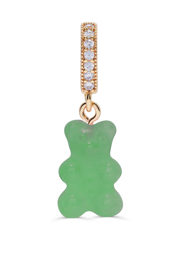 crystal haze Crystal Nostalgia Bear - Pave Connector - Jade