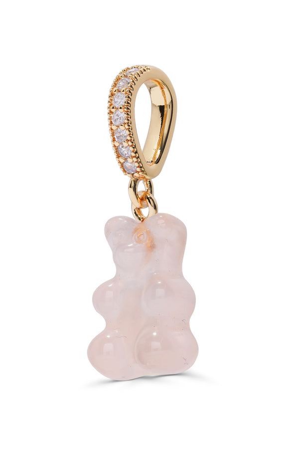 Crystal Haze Crystal Nostalgia Bear - Pave Connector - Rose Quartz