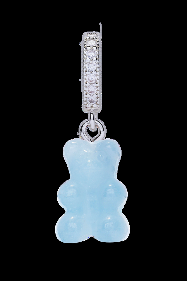 crystal haze Crystal Nostalgia Bear Pave Connector - Silver - Aquamarine