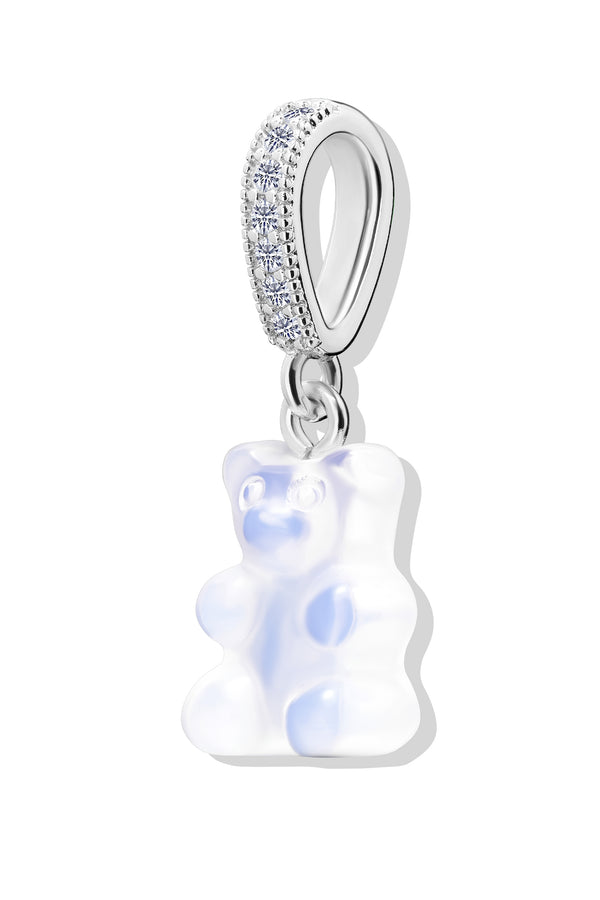 Crystal Haze Crystal Nostalgia Bear - Pave Connector - Silver Plated - Opal