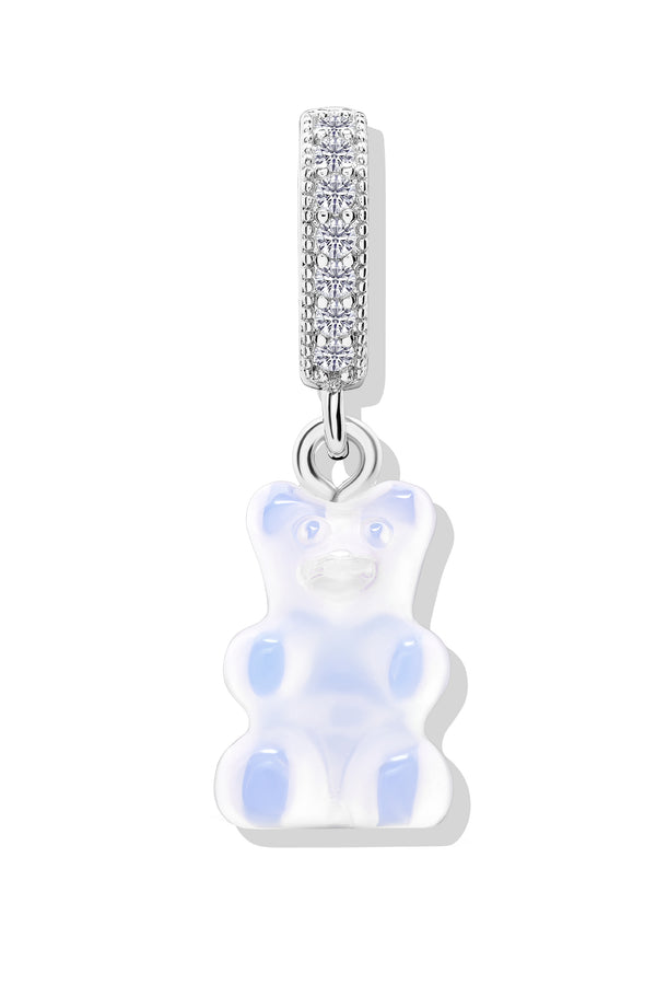 crystal haze Crystal Nostalgia bear - Pave Connector - Silver plated - Opal