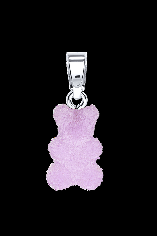 crystal haze Fizzy Nostalgia bear - Classic connector - Silver plated - Grape