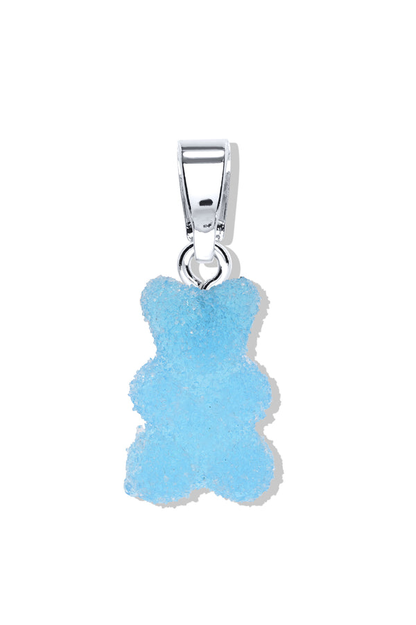 crystal haze Fizzy Nostalgia bear - Classic connector - Silver plated - Blueberry