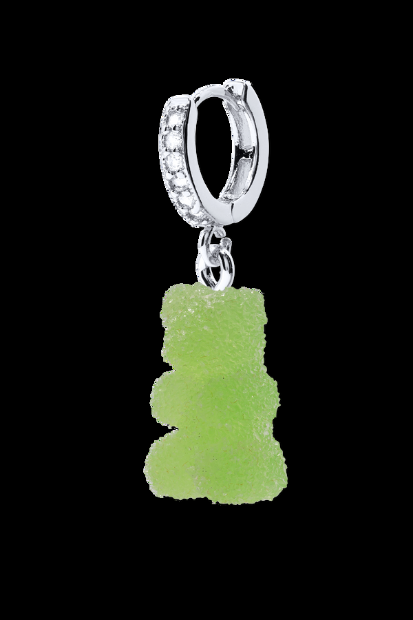 crystal haze Fizzy Nostalgia bear hoop - Silver plated - Sour Apple