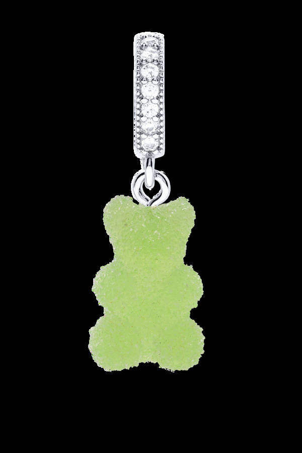 crystal haze Fizzy Nostalgia bear - Pave connector - Silver plated - Sour Apple