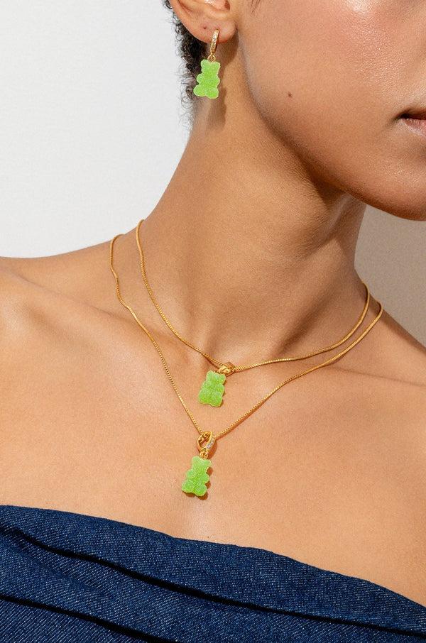 Crystal Haze Fizzy Nostalgia Bear - Pave Connector - Sour Apple