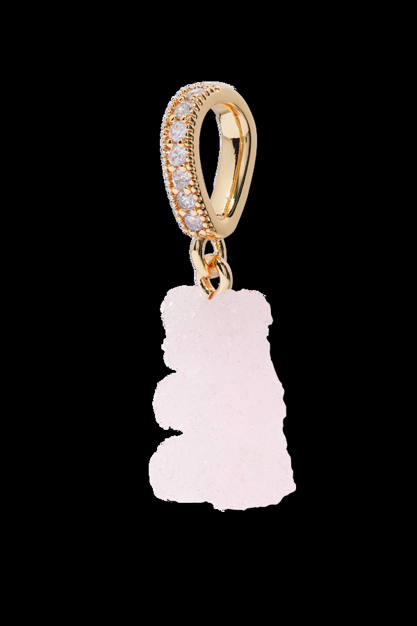 Crystal Haze Fizzy Nostalgia Bear - Pave Connector - Strawberry