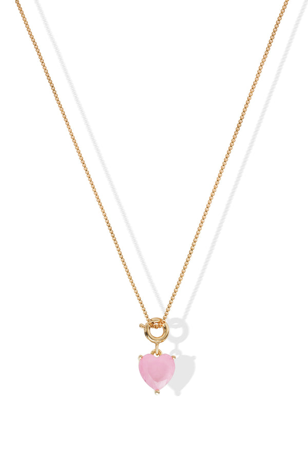 crystal haze Forever Yours Charm Necklace - Baby Pink