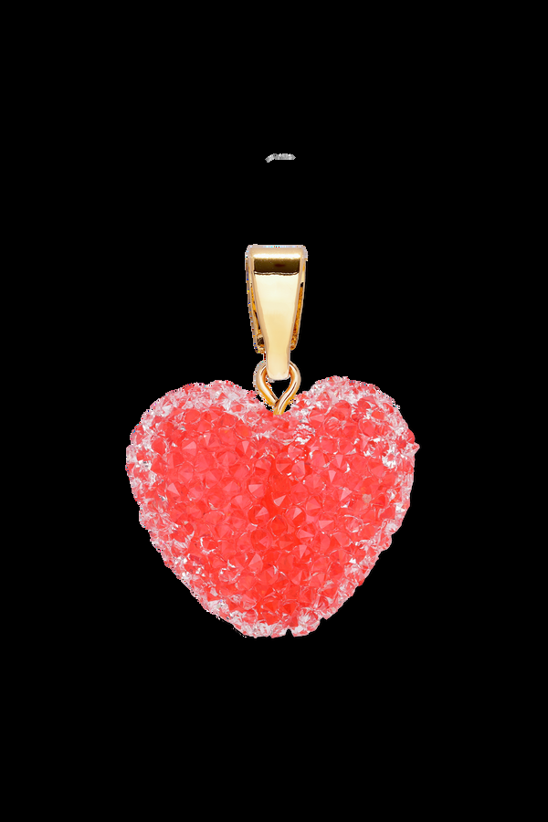 Crystal Haze Jelly Heart - Classic Connector - Watermelon