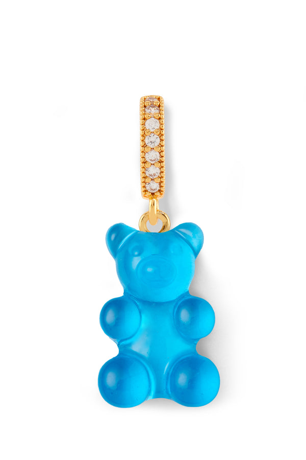 crystal haze Mega Nostalgia Bear Pendant - Pave connector - Azure